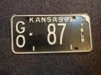 Kentekenplaat licenseplate Kansas 1969 USA, Verzamelen, Ophalen of Verzenden, Gebruikt, Auto's