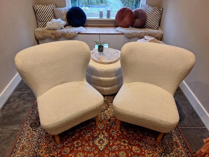 Leuke teddy set 2x stoel en een poef, Huis en Inrichting, Stoelen, Zo goed als nieuw, Twee, Hout, Stof, Overige kleuren, Ophalen