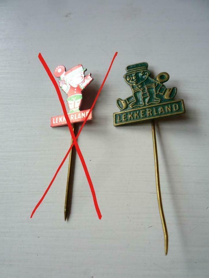 Lekkerland Groen Blikken Speldje Speld Blik, Verzamelen, Speldjes, Pins en Buttons, Gebruikt, Speldje of Pin, Figuurtje, Ophalen of Verzenden