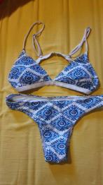 Bikini, blauw-wit, maat M., Kleding | Dames, Badmode en Zwemkleding, Blauw, Bikini, Ophalen of Verzenden, Zo goed als nieuw