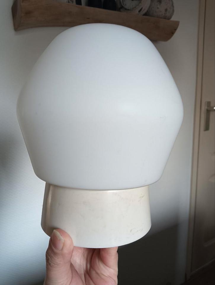 Vintage, melkglas, plafondlamp, Huis en Inrichting, Lampen | Plafondlampen, Ophalen