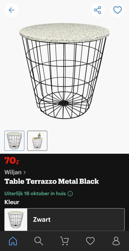 70 euro voor 3 Bijzettafels Terrazzo Blad - Ophalen!, Huis en Inrichting, Tafels | Bijzettafels, Zo goed als nieuw, Vierkant, 45 tot 60 cm