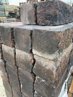Stapelblok Wallblock Split 12x12x30 cm Zwart/Rood - J&W 75, Tuin en Terras, Bielzen en Borders, Ophalen, Blok, Nieuw, Nvt