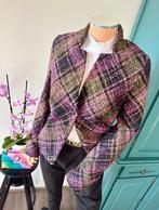 ANNE BELIN designer tweed blazer maat 40/42, Maat 38/40 (M), Anne Belin, Paars, Ophalen of Verzenden