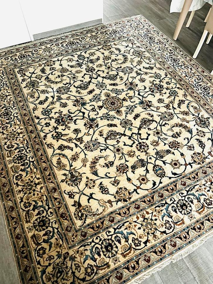 Handgeknoopt Prachtig Persian Nain 9la tapijt, Huis en Inrichting, Stoffering | Tapijten en Kleden, Zo goed als nieuw, 150 tot 200 cm