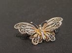 Zilveren Vlinder Broche, Gebruikt, Minder dan 4 cm, Ophalen of Verzenden, Zilver