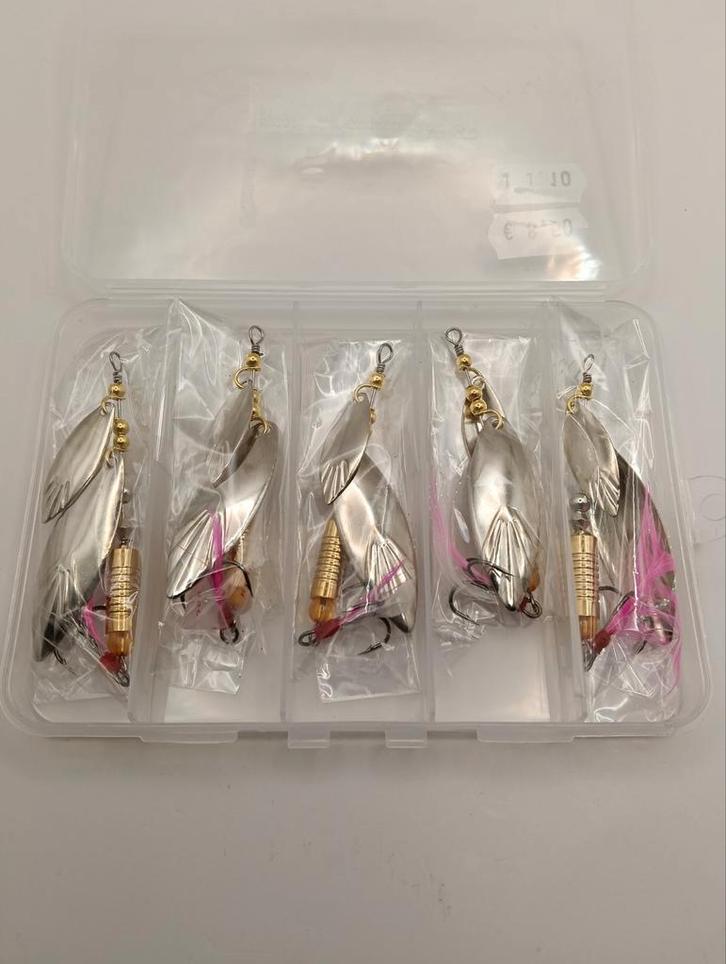 Set van 5 roterende spinners, Watersport en Boten, Hengelsport | Roofvissen, Nieuw, Haak, Ophalen of Verzenden