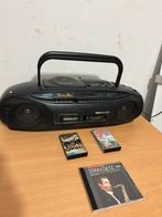 Vintage Radio CD Dubbele Cassette Recorder Sanyo MCD-Z22L, Ophalen of Verzenden, Zo goed als nieuw