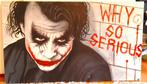 Schilderij The Dark Knight Joker 'Why So Serious?', Overige typen, Film, Ophalen