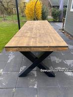 Stoere Steigerhouten Tafel – Duurzaam, Robuust & Op Maat!, Ophalen of Verzenden, Zo goed als nieuw, Rechthoekig, Hout