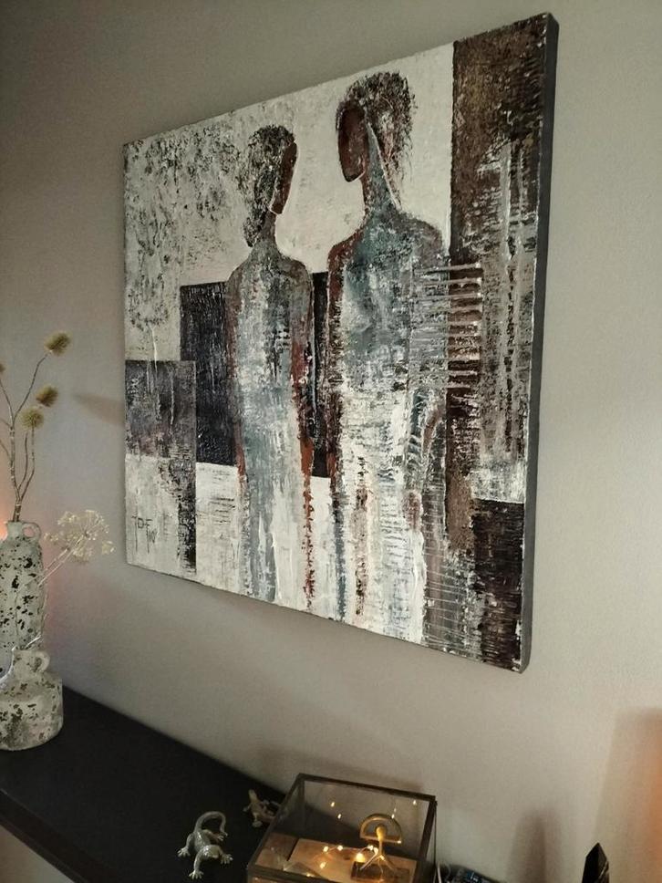 Uniek in opdracht gemaakt Schilderij op Doek., Antiek en Kunst, Kunst | Schilderijen | Abstract, Ophalen