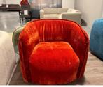Lounge stoel Loek rib oranje fauteuil - 50% Extra korting, Nieuw, 75 tot 100 cm, 75 tot 100 cm, Stof