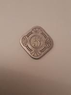 5 cent munt 1923, Postzegels en Munten, Munten | Nederland, Ophalen, Zilver, Koningin Wilhelmina, Losse munt