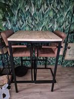 Bartafel met 2 barstoelen, Huis en Inrichting, Ophalen, Zo goed als nieuw