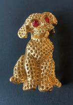 Honden broche, Overige materialen, Ophalen of Verzenden, Zo goed als nieuw, Goud