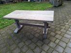 Massief houten kloostertafel. Lxb 1.60x0.78 €125,-, Huis en Inrichting, Tafels | Eettafels, Gebruikt, 200 cm of meer, Rechthoekig