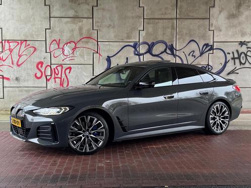 BMW I4 (g26) M50 Dravitgrau alle opties, Auto's, BMW, Bedrijf, Te koop, i4, Lederen bekleding, Metallic lak, Elektrisch, Hatchback