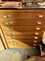 Oude (school) papierkast, Huis en Inrichting, Ophalen, Gebruikt, 50 tot 100 cm, 3 of 4 laden