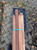 Hardhout palen fijn bezaagd 6x6 cm en 7x7 cm in div lengtes, Ophalen of Verzenden, 50 mm of meer, Balk, Minder dan 200 cm