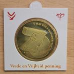 vrede en vrijheid penning in munthouder, Postzegels en Munten, Penningen en Medailles, Ophalen of Verzenden, Overige materialen