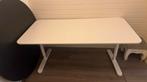 Ikea bureau bekant 160 x80  wit, Ophalen, In hoogte verstelbaar, Zo goed als nieuw