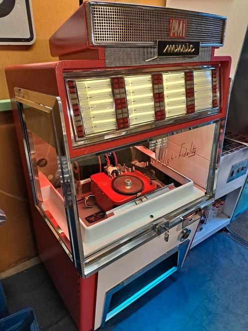 OPEN AMI JUKEBOX UIT 1956 VOLLEDIG GERESTAUREERD, Verzamelen, Automaten | Jukeboxen, Zo goed als nieuw, Ami, 1950 tot 1960, Ophalen