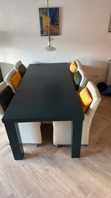 6 Leren Eetkamerstoelen - Moderne Stijl beschikbaar voor biedingen