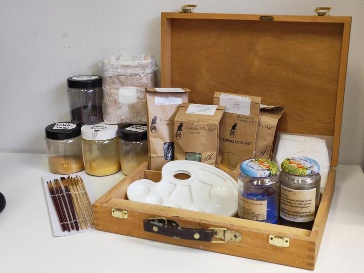 Set verf pigmenten (schilder benodigdheden, pigment mengen), Hobby en Vrije tijd, Schilderen, Gebruikt, Overige typen, Ophalen of Verzenden