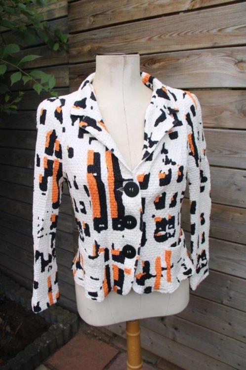 Jasje/ Vest creme/ oranje ML Collections mt 44 Vaste prijs, Kleding | Dames, Jasjes, Kostuums en Pakken, Zo goed als nieuw, Jasje