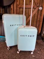SuitSuit Koffer Set Mintgroen - 55 & 76 cm, Sieraden, Tassen en Uiterlijk, Koffers, Ophalen, Gebruikt, 50 tot 60 cm, Hard kunststof