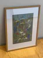 Origineel Schilderij bloemen in lijst, Antiek en Kunst, Kunst | Schilderijen | Klassiek, Ophalen of Verzenden