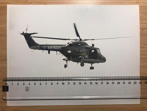 Westland Lynx Nederlandse Marine Helikopter Foto Luchtvaart, Verzamelen, Luchtvaart en Vliegtuigspotten, Zo goed als nieuw, Kaart, Foto of Prent