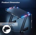 HLFURNIEU LED Ergonomic Gaming Table 120 x 60 cm, Ophalen of Verzenden, Zo goed als nieuw, Vergrootglas of Loep