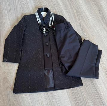 Kinder sherwani kurta indian wear maat 104 zwart beschikbaar voor biedingen