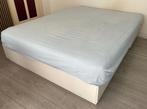Tweepersoons bed, Huis en Inrichting, Slaapkamer | Bedden, Ophalen, Gebruikt, Wit, Tweepersoons