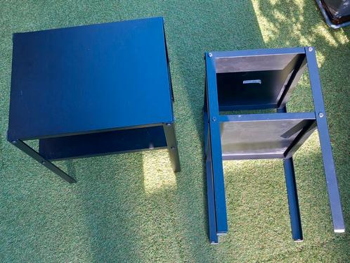 Balkontafel nachtkastje bijzettafel zwart metaal, Huis en Inrichting, Tafels | Bijzettafels, Gebruikt, Metaal of Aluminium, Ophalen