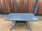 Stevige kunsstof tuintafel blauw 160 cm, Tuin en Terras, Ophalen, Zo goed als nieuw, Rechthoekig, Kunststof