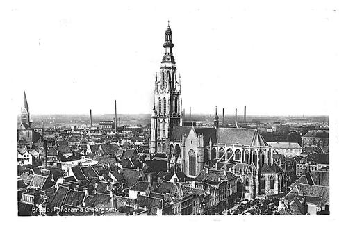 976533 Breda Panorama N Br 1939 Gelopen met postzegel, Verzamelen, Ansichtkaarten | Nederland, Gelopen, Noord-Brabant, 1920 tot 1940
