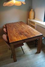 Eettafel massief hout, Ophalen, Gebruikt, Houten tafel, 50 tot 100 cm