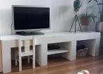 TV Meubel steigerhout Frank (wit)- 45(H) x 50(D) x 200(B) cm, Ophalen, Gebruikt, 200 cm of meer, Minder dan 100 cm