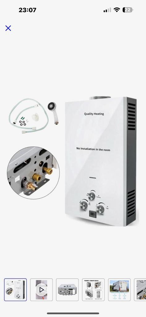 Propaan geizer/camping geizer, Doe-het-zelf en Verbouw, Geisers en Boilers, Nieuw, Geiser, Propaan of Butaan, Minder dan 20 liter