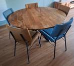 Ronde tafel 1,50m doorsnede mangohout., Ophalen, Zo goed als nieuw, Rond