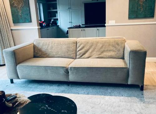 Bank 3zits grijs modern, Huis en Inrichting, Banken | Bankstellen, Zo goed als nieuw, Rechte bank, Driepersoons, 200 tot 250 cm