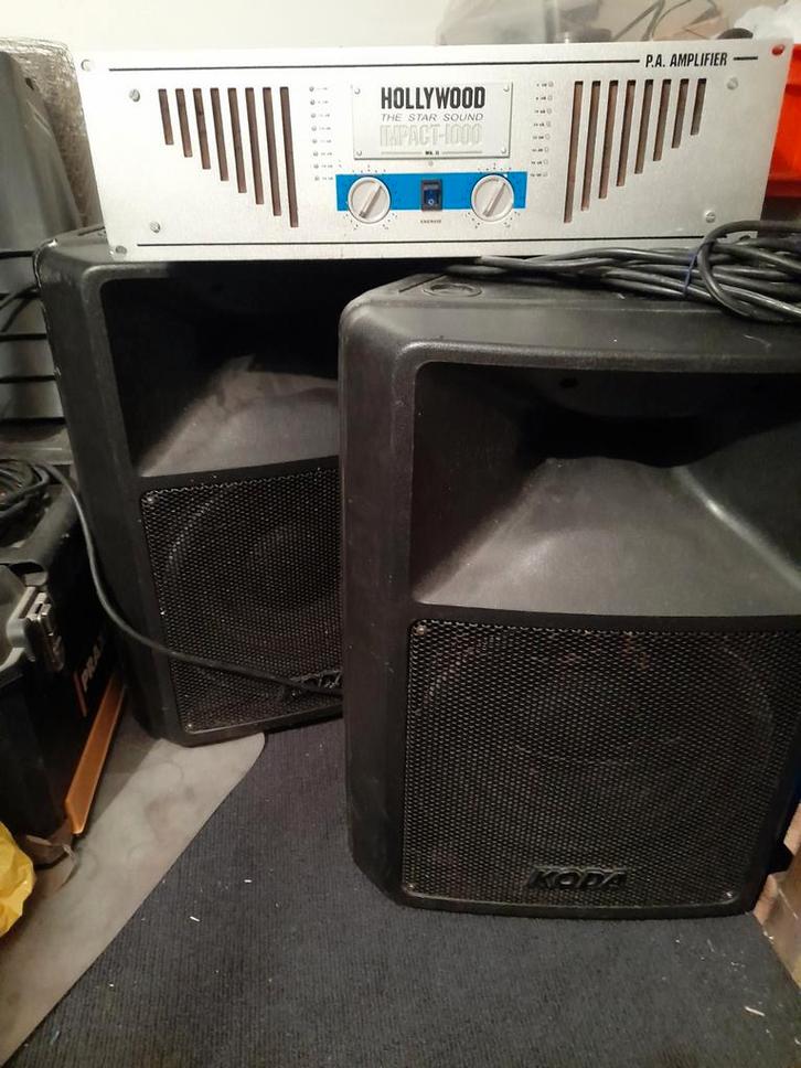 1000W PA Boxen met Versterker, Muziek en Instrumenten, Versterkers | Keyboard, Monitor en PA, Ophalen of Verzenden