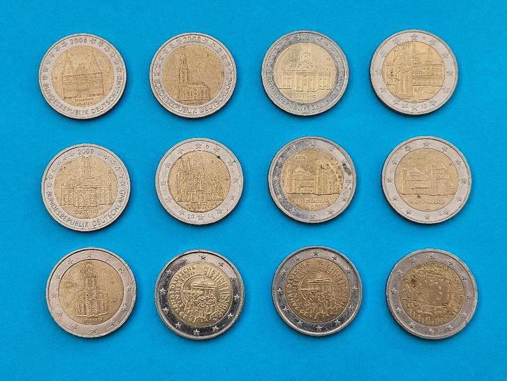 2 euro herdenkingsmunten uit Duitsland, Postzegels en Munten, Munten | Europa | Euromunten, Setje, 2 euro, Duitsland, Ophalen of Verzenden