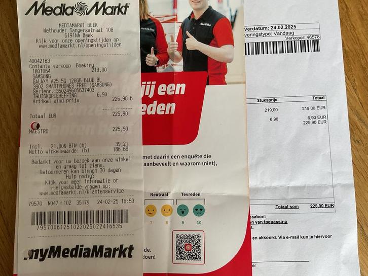 Samsung Galaxy A25 5G, Telecommunicatie, Mobiele telefoons | Samsung, Zo goed als nieuw, Overige modellen, 128 GB, Android OS