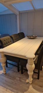 Eethoek met 6 zgan. stoelen, Huis en Inrichting, Complete eetkamers, Ophalen of Verzenden, Zo goed als nieuw, 4 tot 6 stoelen