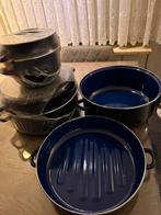 Nieuwe geëmailleerde pannen set – zwart – ongebruikt, Overige materialen, Nieuw, Pannenset, Ophalen of Verzenden