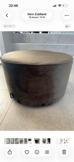 Woood | Sara poef laag velvet warm groen 36xø60, Ophalen, Zo goed als nieuw, Rond, Minder dan 50 cm