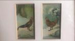 Kip en haan kleine lithografie, Antiek en Kunst, Kunst | Litho's en Zeefdrukken, Ophalen of Verzenden